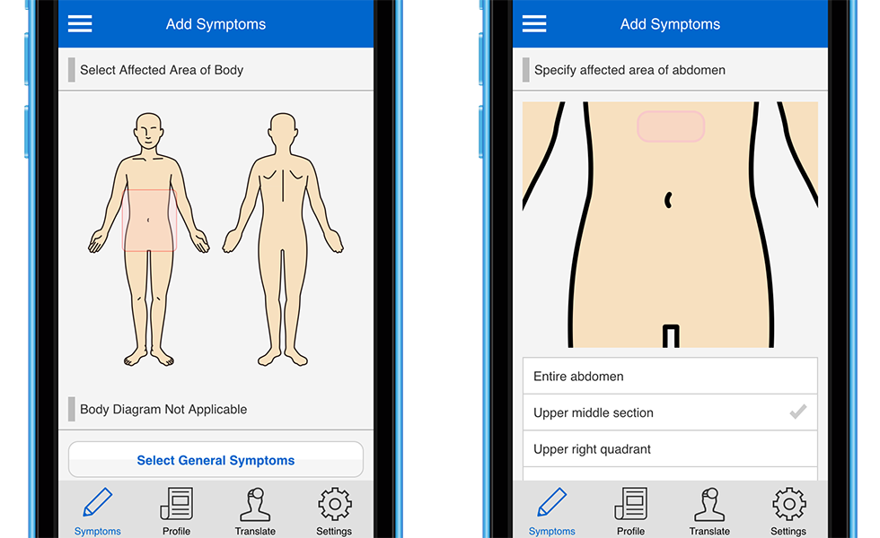 Inputting Symptoms